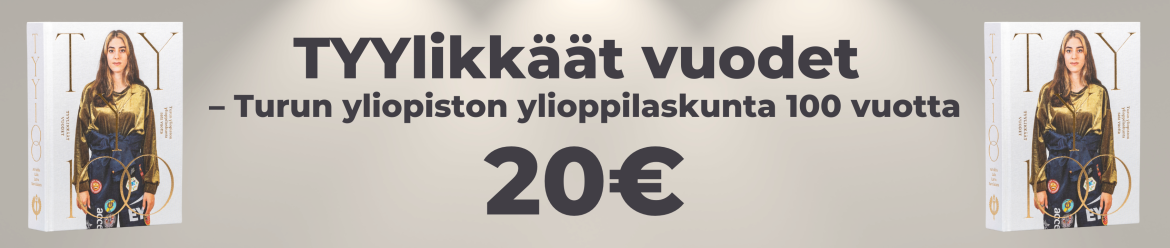 TYYlikkäät vuodet -historiateoksen mainos 20€